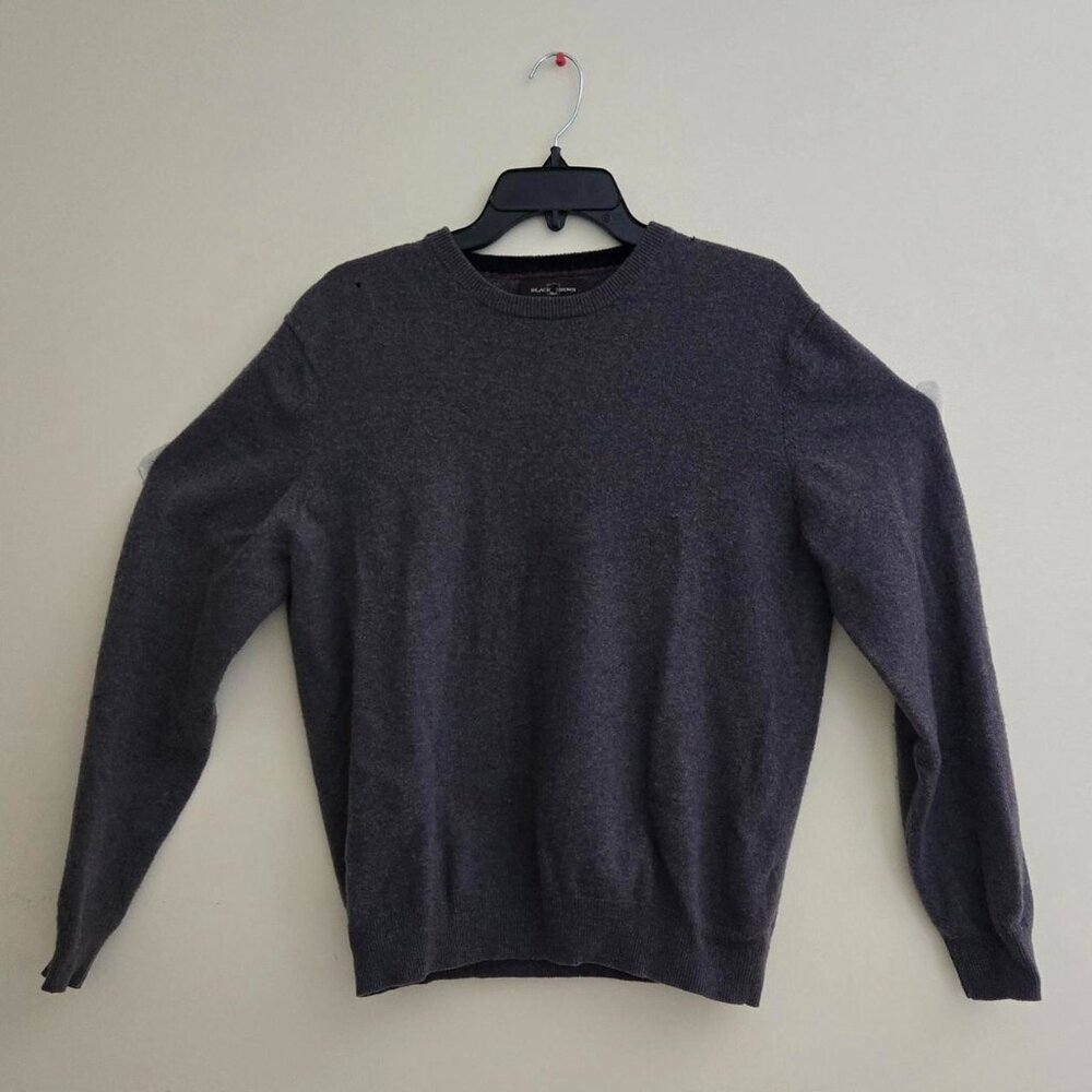 Vintage Black Brown Grey crew neck Cashmere sweater